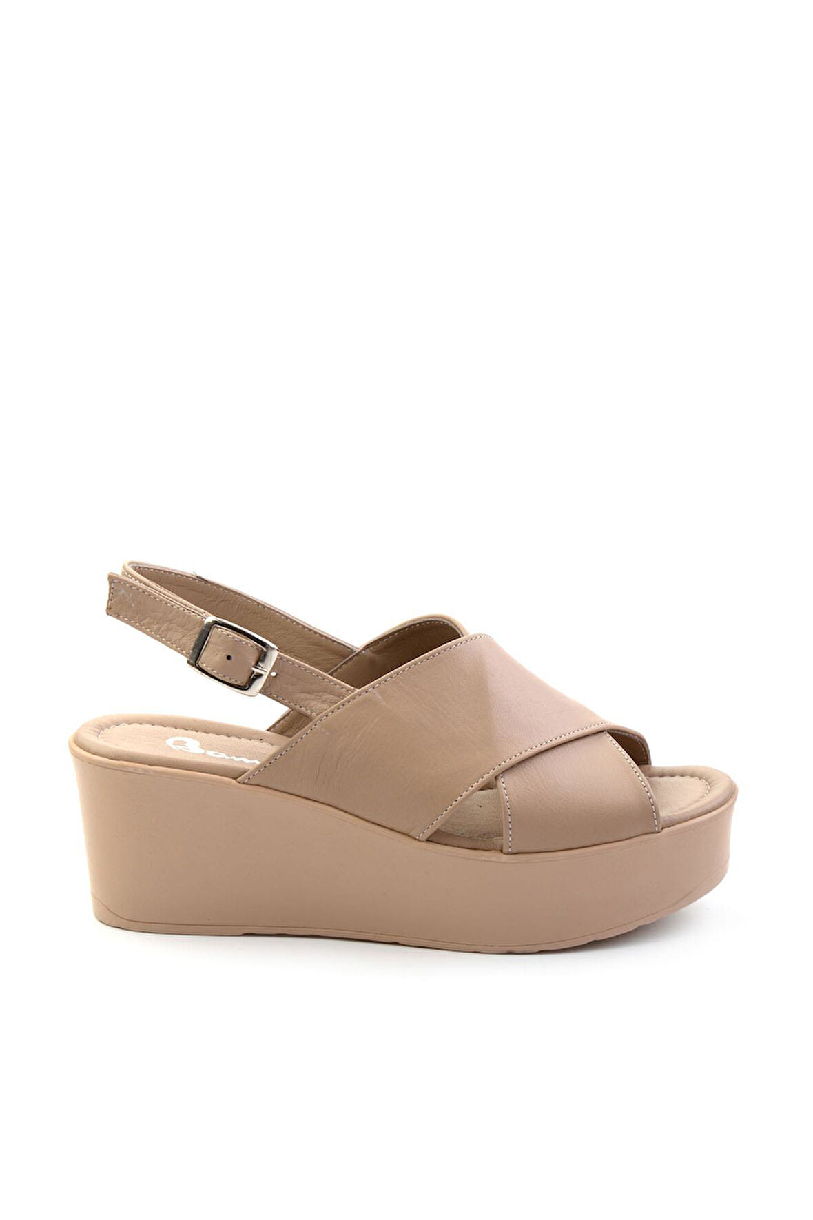Bej Leather Kadın Sandalet K05040030503