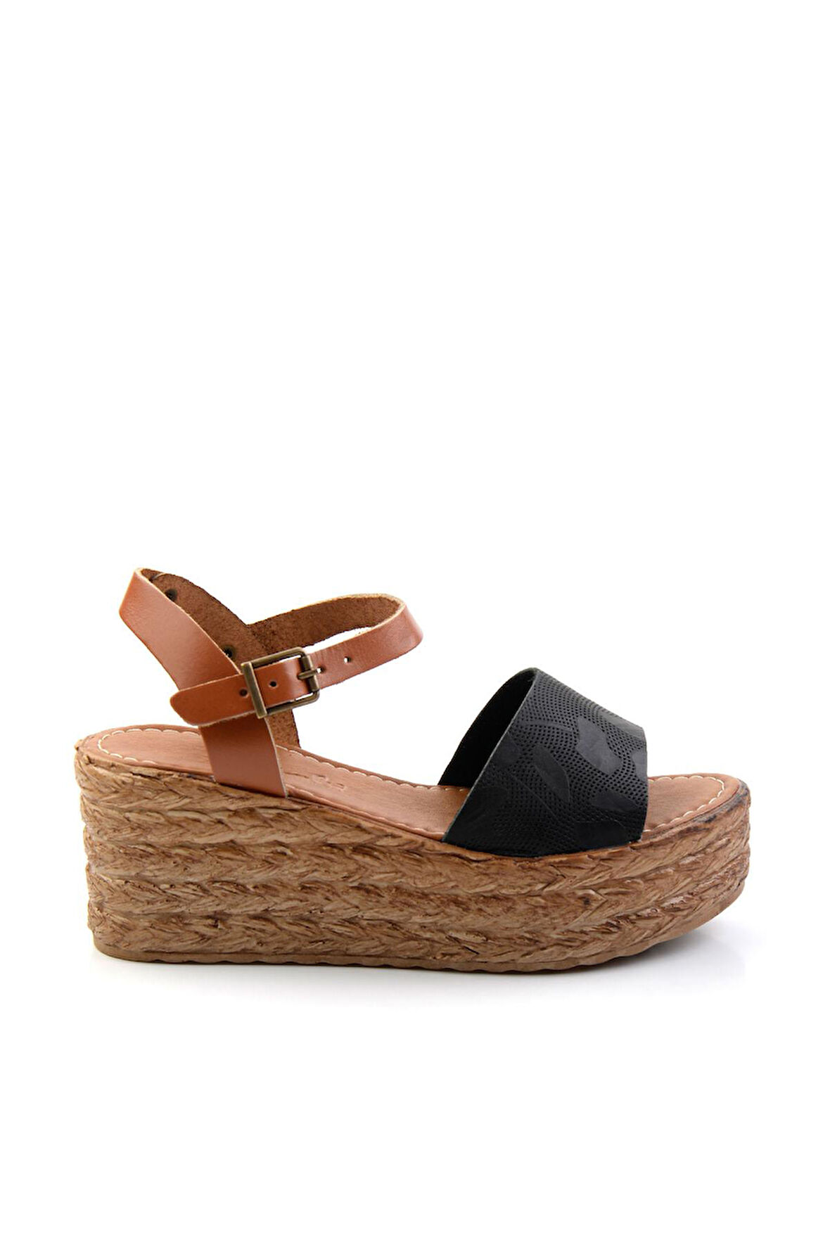Siyah Leather Kadın Sandalet K05197004003