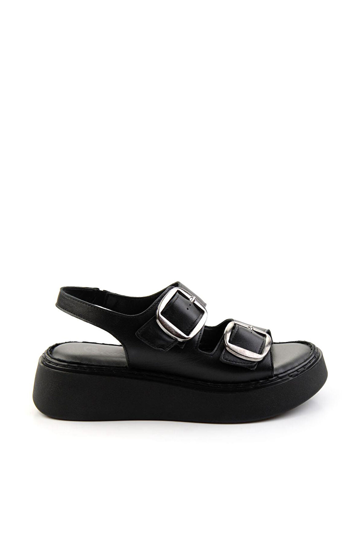 Siyah Leather Kadın Sandalet K05299117803