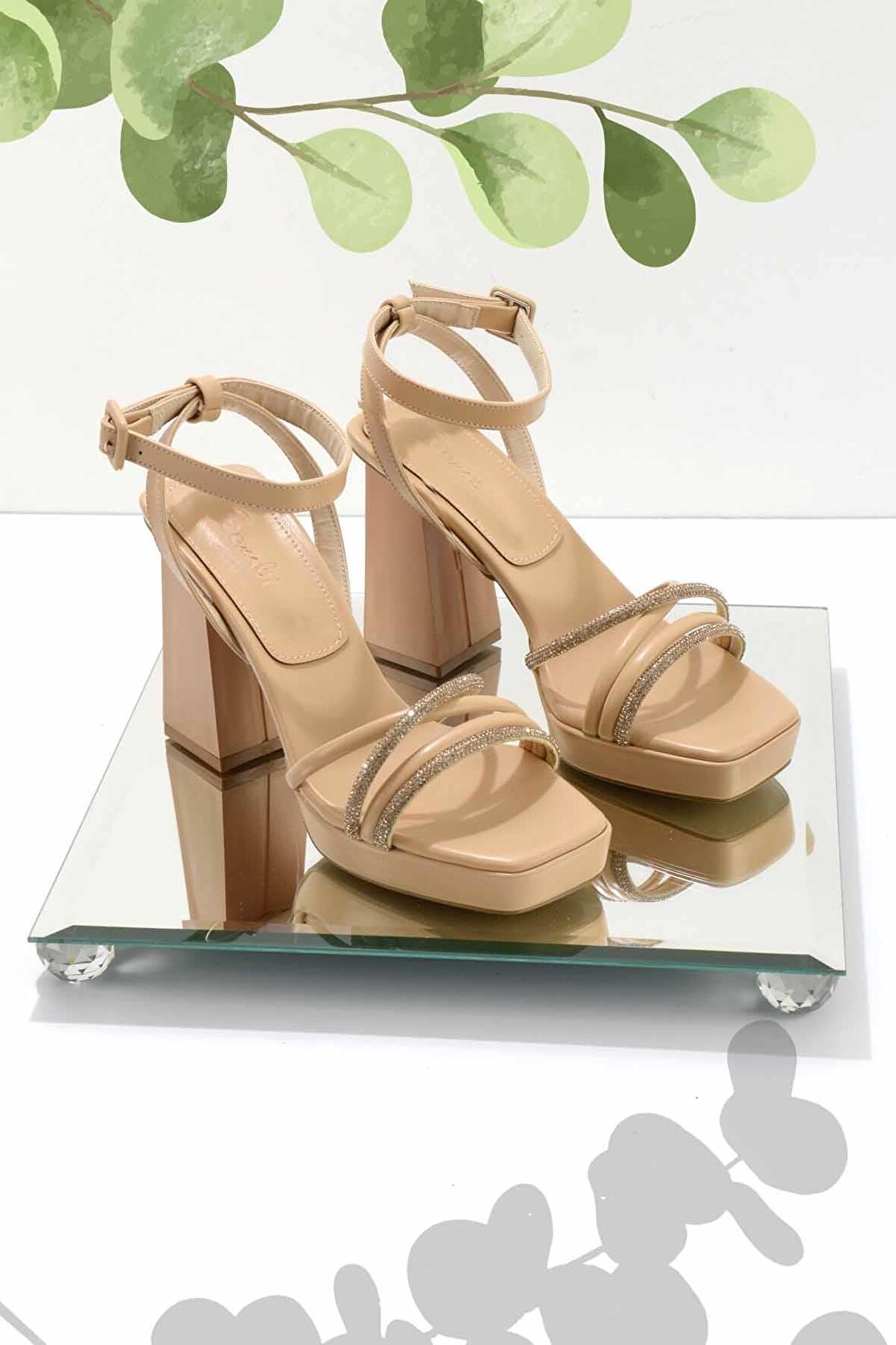 Bambi Nude  Kadın Klasik Topuklu Ayakkabi K05326065209