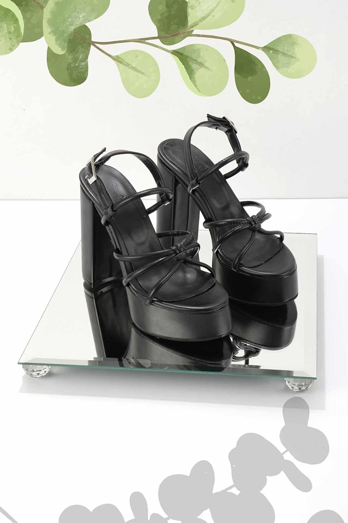 Bambi Siyah  Kadın Klasik Topuklu Ayakkabi K05575031209