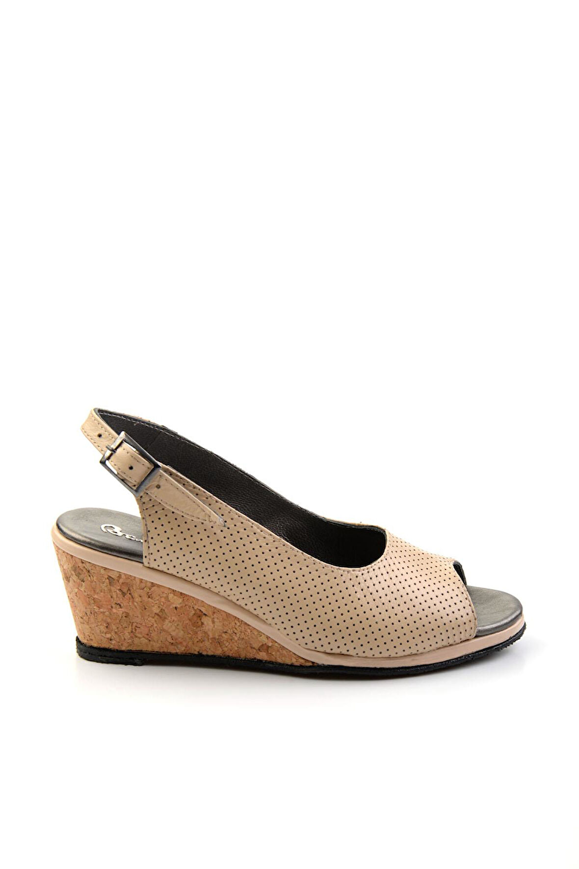 Bej Leather Kadın Sandalet K05582040203