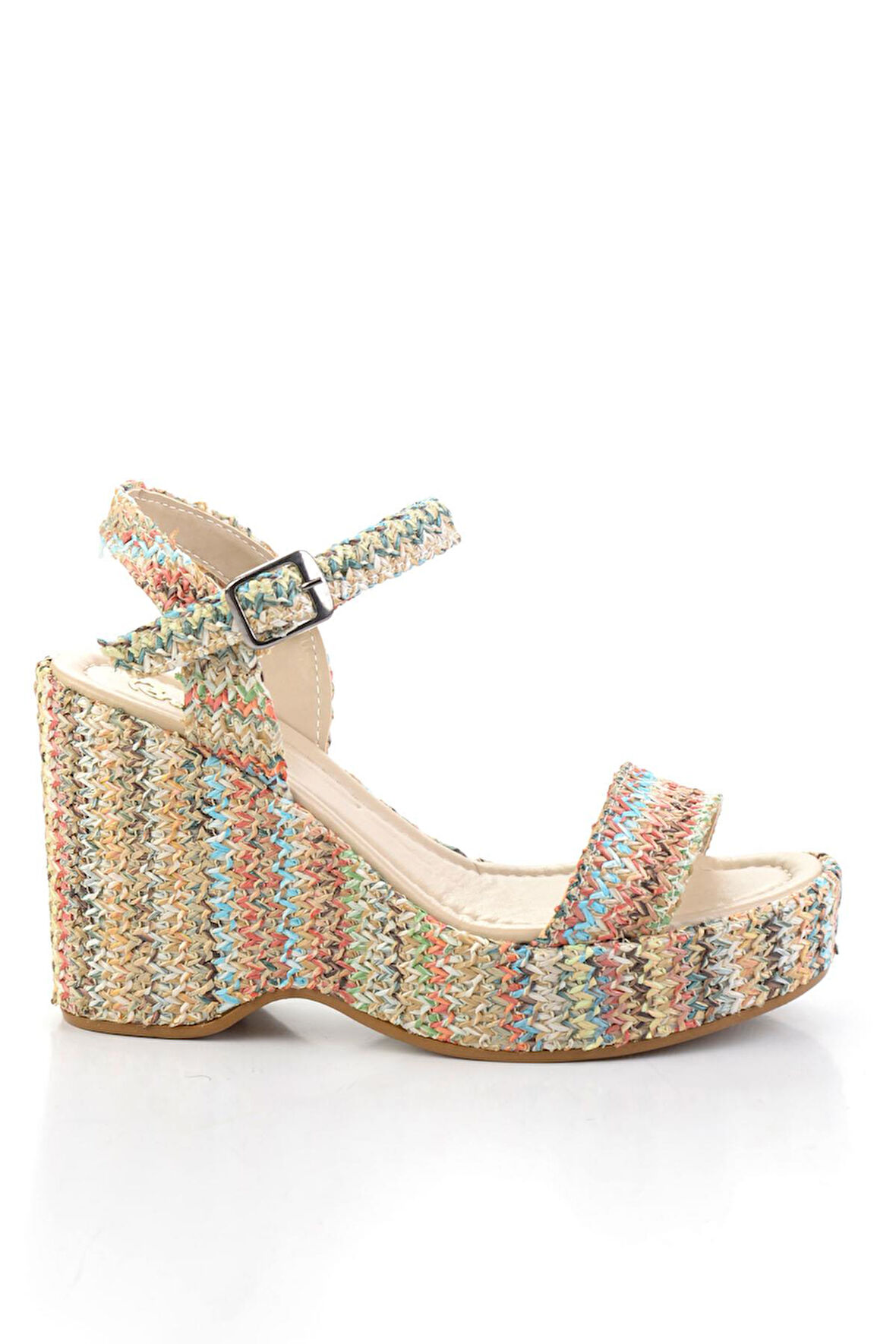 Çok Renkli  Kadın Dolgu Topuklu Ayakkabı K05688950228