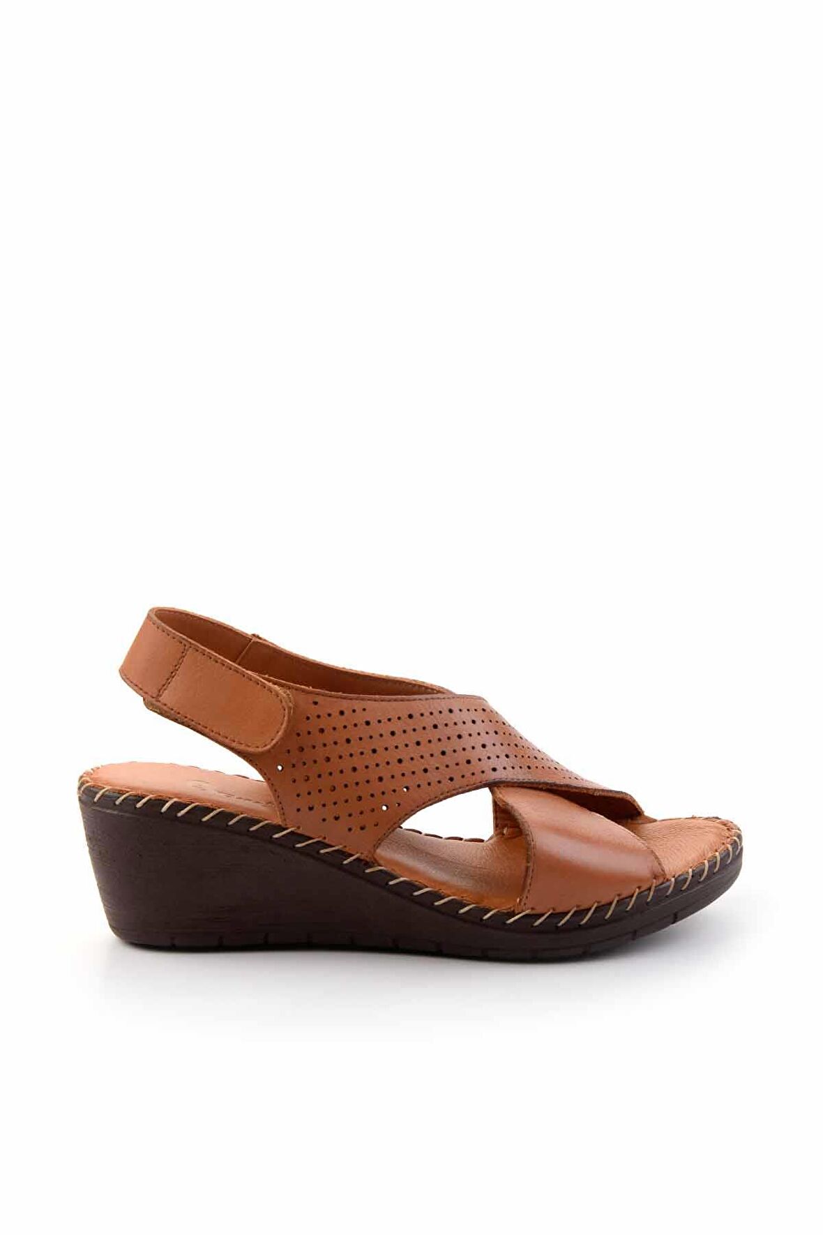 Taba Hakiki Deri Kadın Sandalet K05809709303