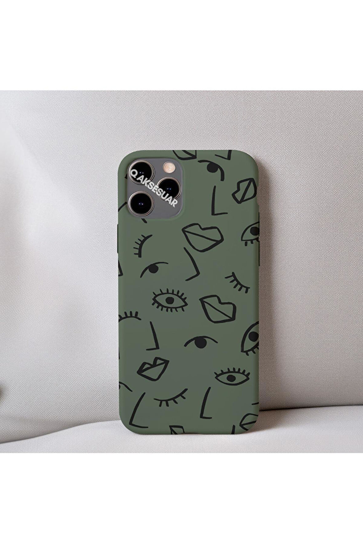 İphone XS Max Uyumlu İçi Kadife Dudak Desenli Tasarım Telefon Kılıfı