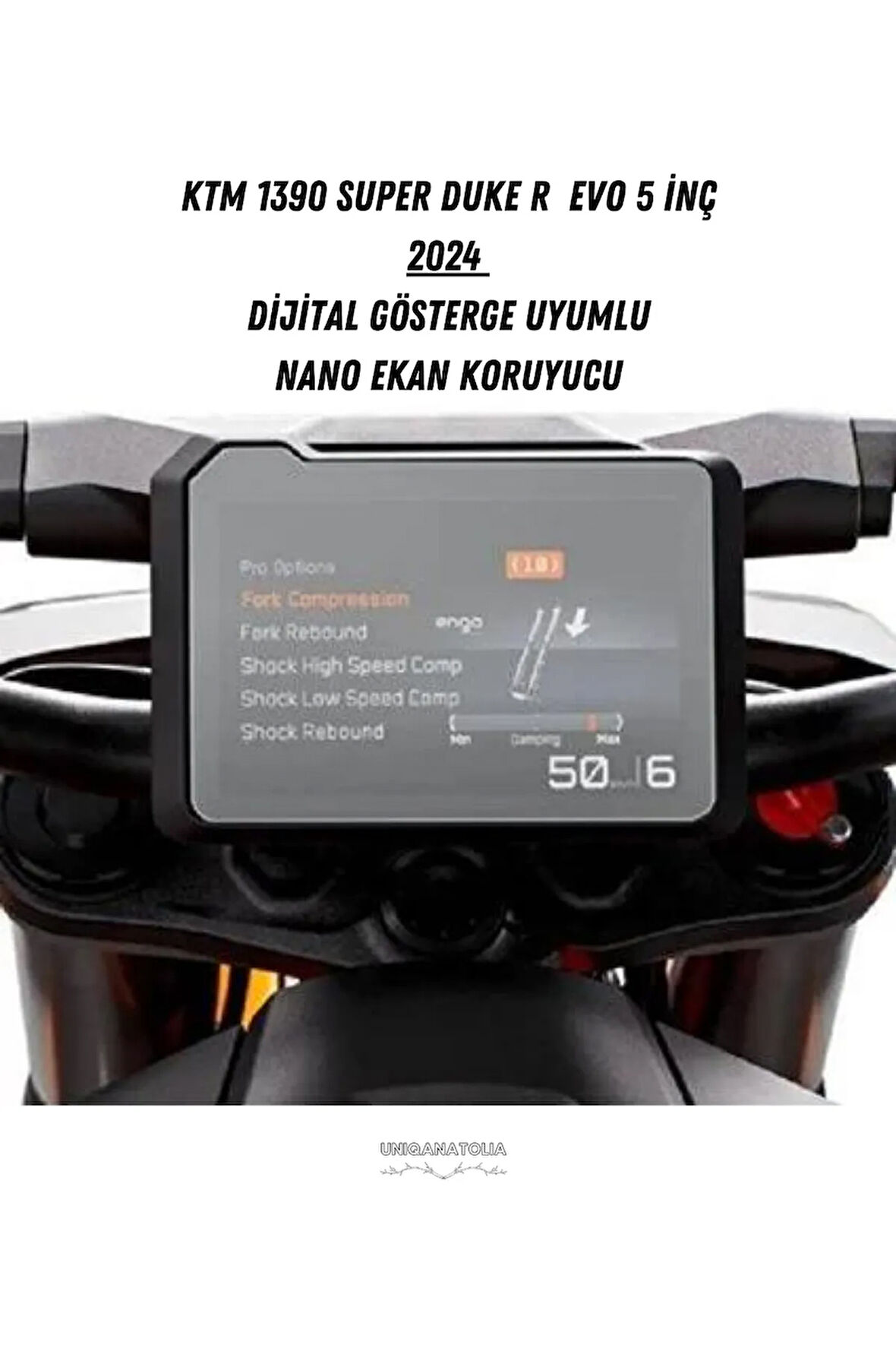 KTM 1390 Super Duke R Evo 5 inç 2024 Dijital Gösterge Uyumlu Nano Ekran Koruyucu