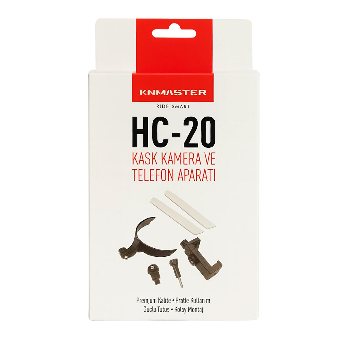 Knmaster HC-20 Motosiklet Kask Çene Yapıştırıcılı Telefon Ve Aksiyon Kamera Tutucu Full Set