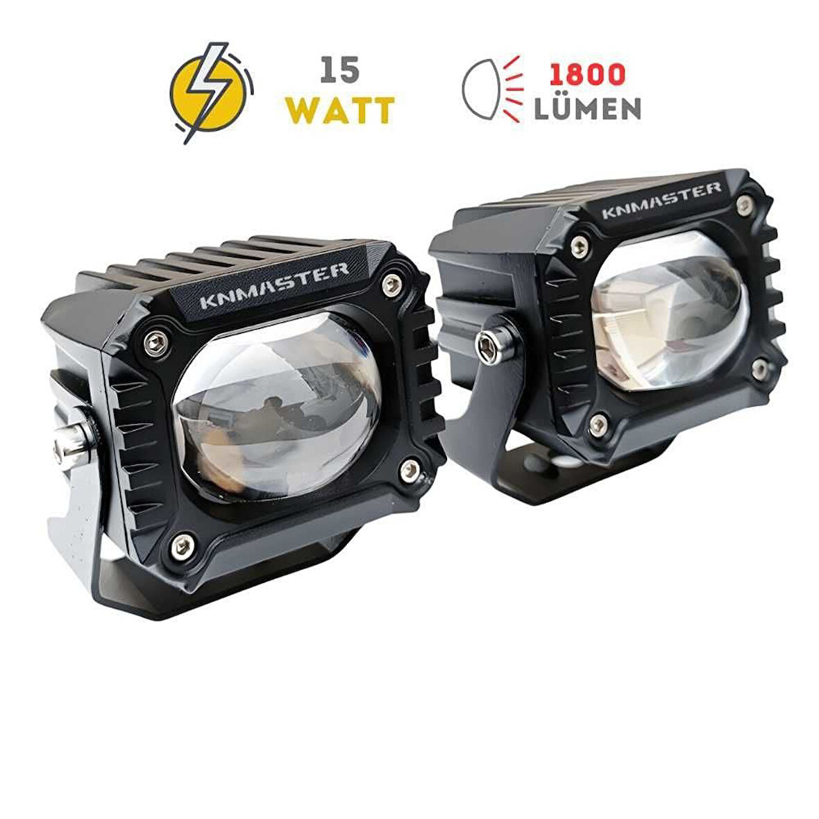 KNMaster Bison 15W Motosiklet Led Sis Farı Takımı