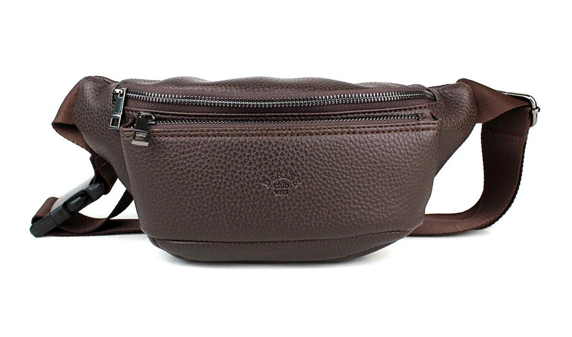 Erkek Kahverengi Çok Cepli Omuz ve Bel Çantası