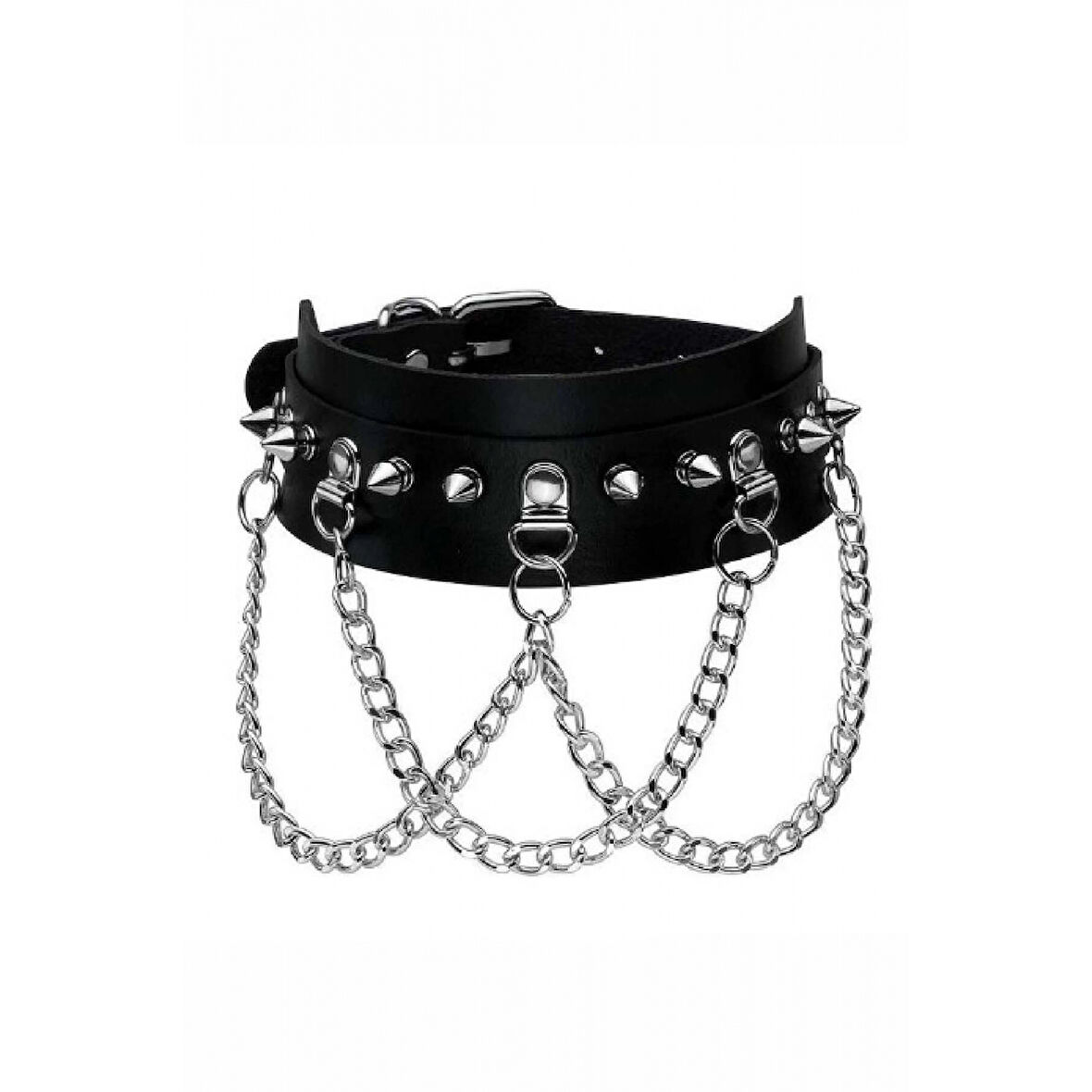 MARSİLYAN- Çivili Choker, Deri Çivili Tasma - APFT993