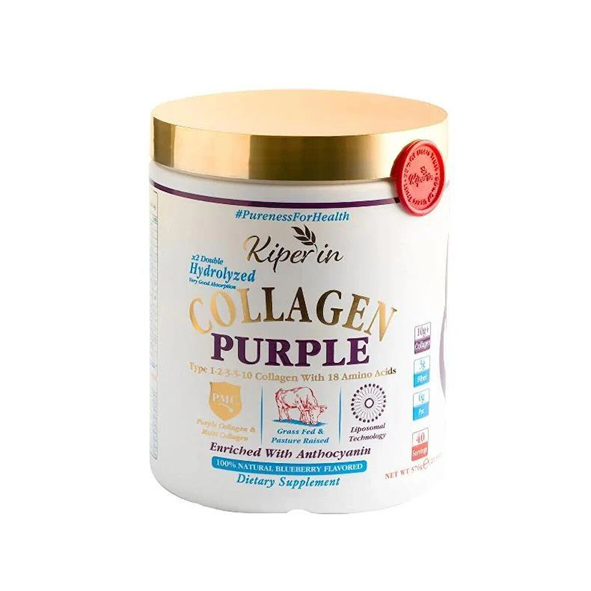 Kiperin Purple Collagen Toz 40 Günlük 575 gr