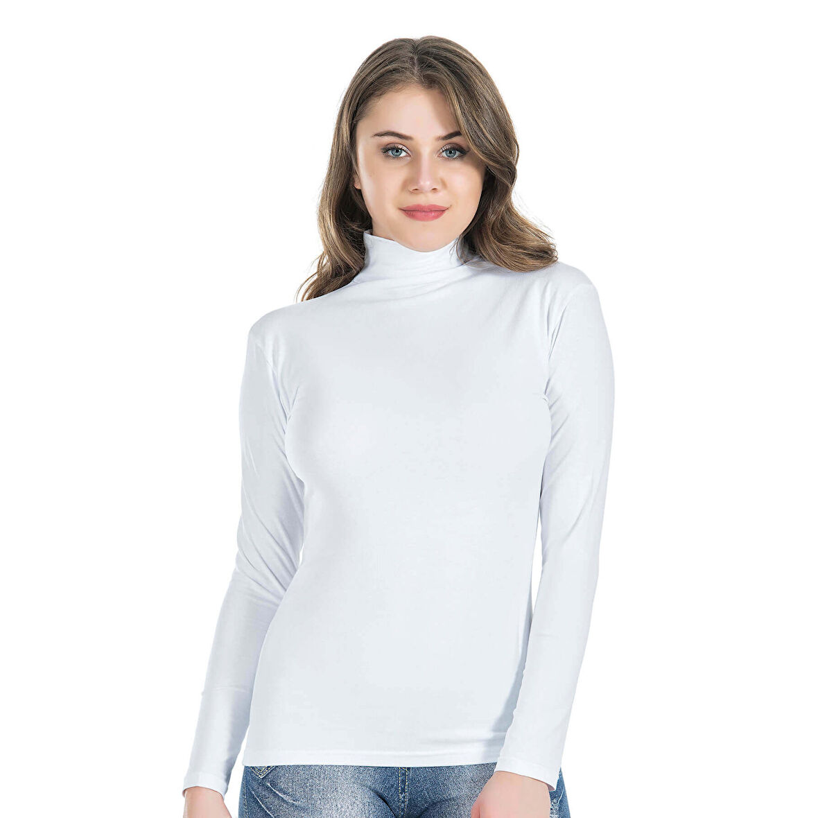 MARSiLYAN- Balıkçı Yaka Uzun Kol Kadın Tişört 245