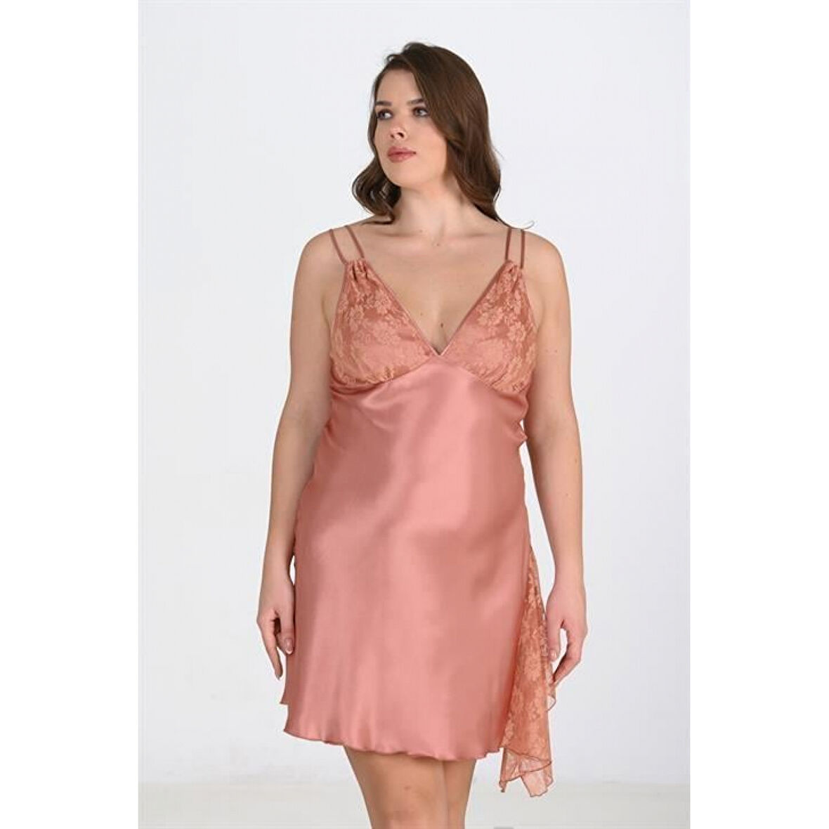 MARSiLYAN- Büyük Beden Bakır Gecelik  2109