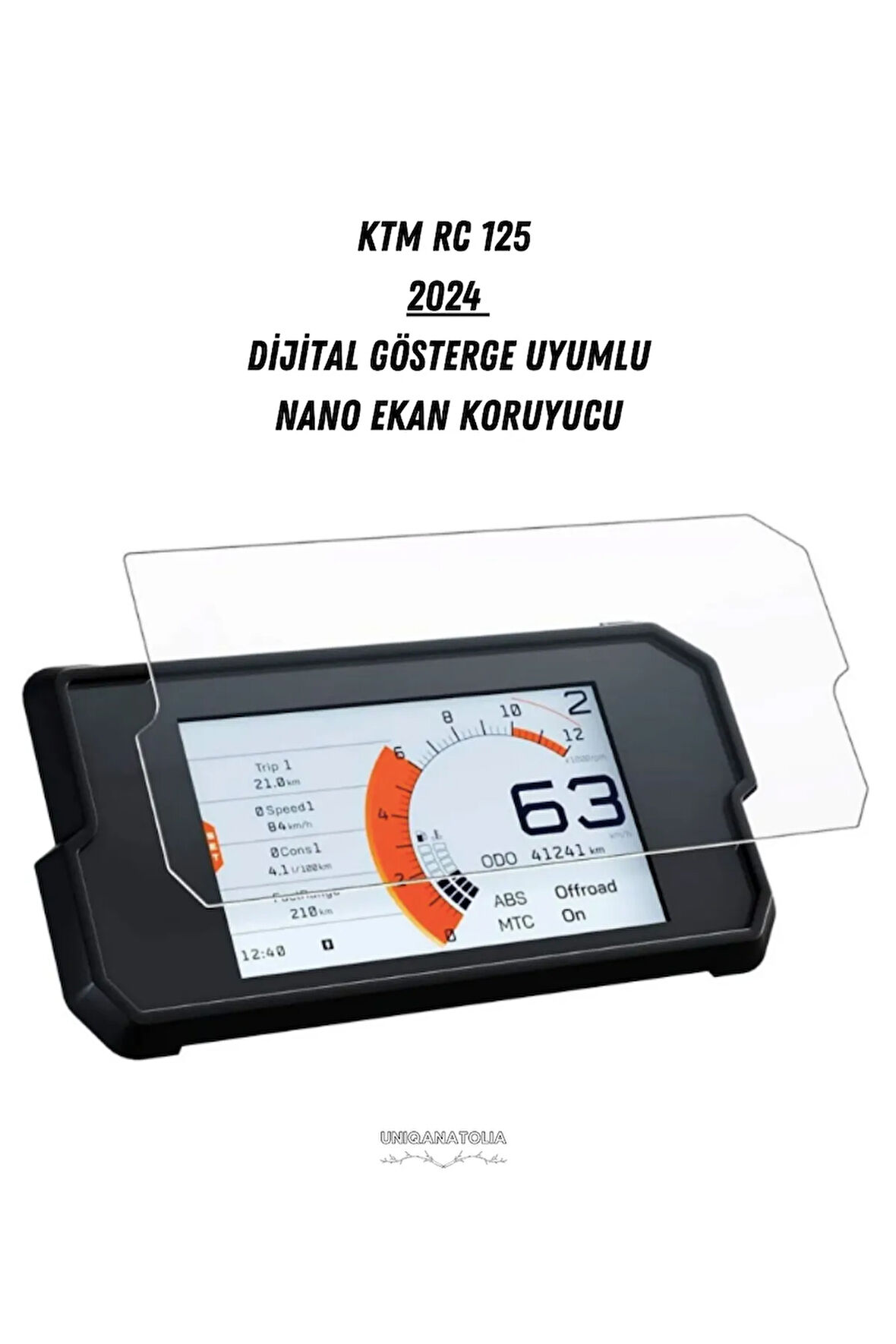 Ktm RC 125 Dijital Gösterge 2024 Uyumlu Nano Ekran Koruyucu