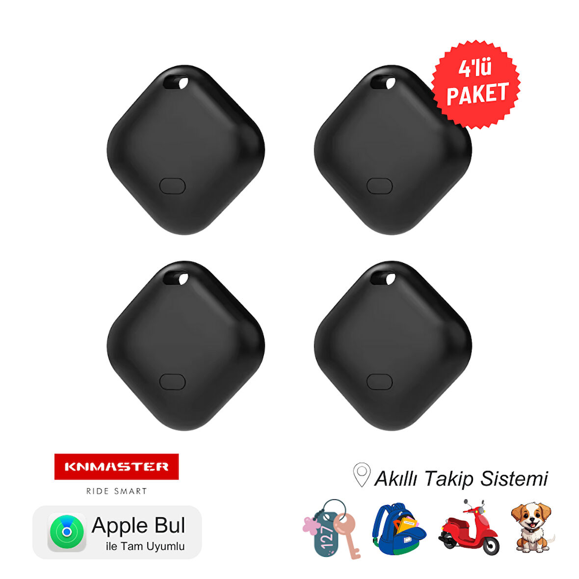 KNMaster KNTAG 4 Akıllı Takip Cihazı (Apple)