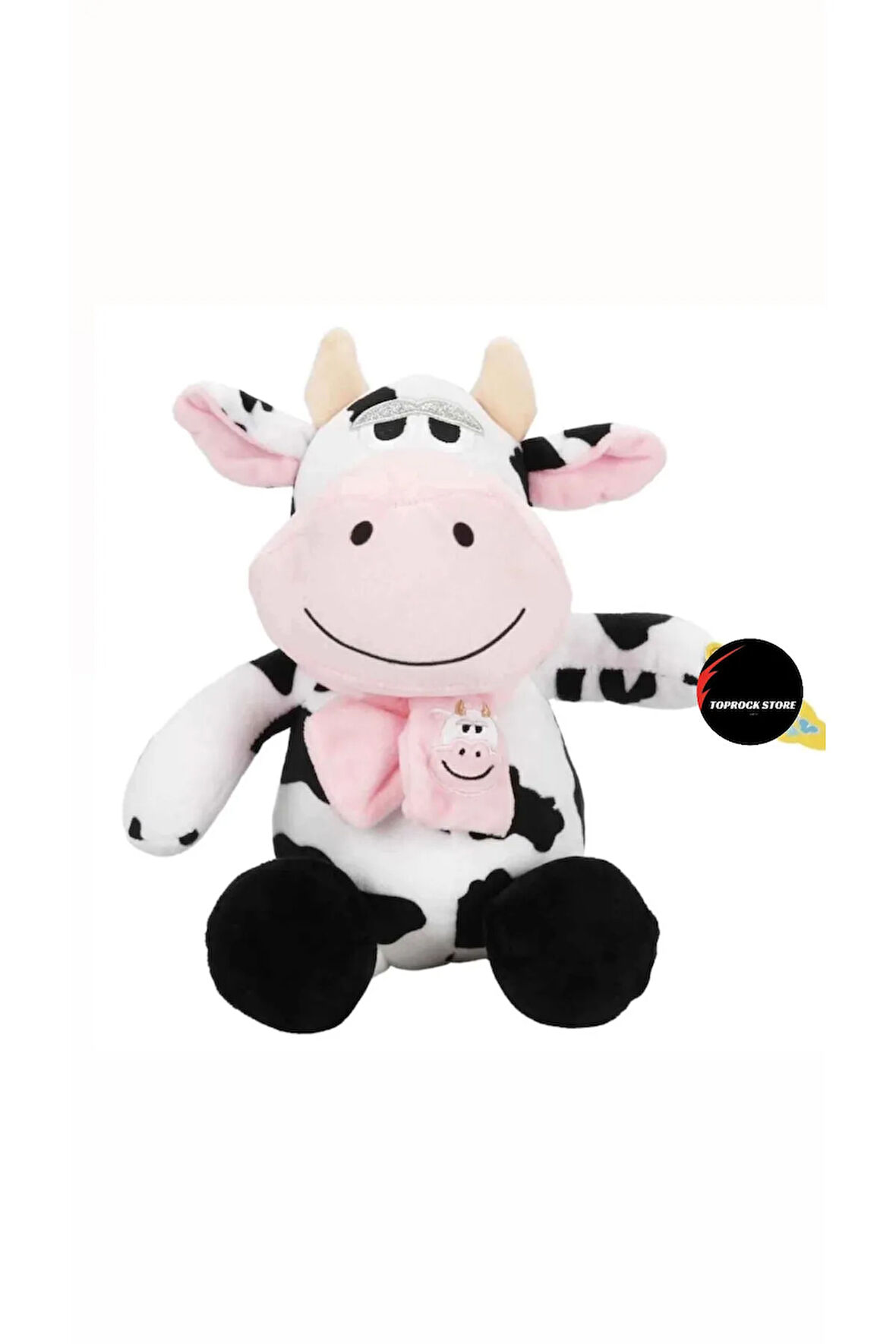 Sevimli İnek Peluş Oyuncak Hediyelik Uyku Arkadaşı 25 cm