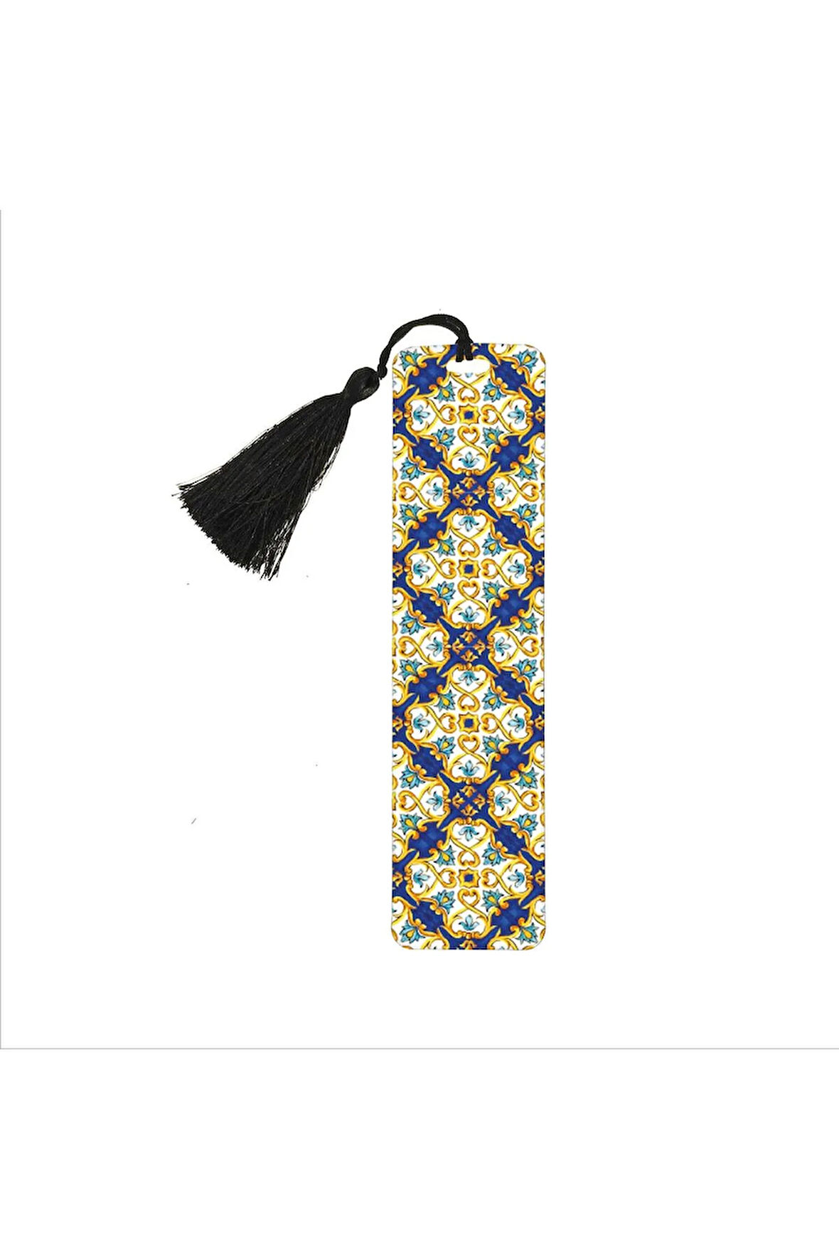 Italyan Desen Baskılı, Püsküllü Kitap Ayracı (hediyelik Bookmark,ayraç-135)