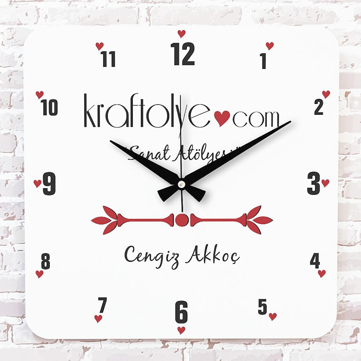 Kurumsal & Toptan Firmalara Hediye Ahşap Saat 33cm KA01-1005