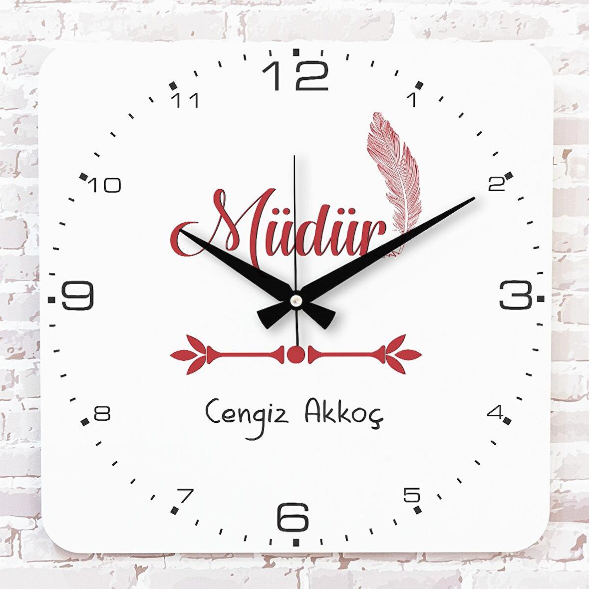 Müdüre Hediye Ahşap Saat 33cm KA01-1030