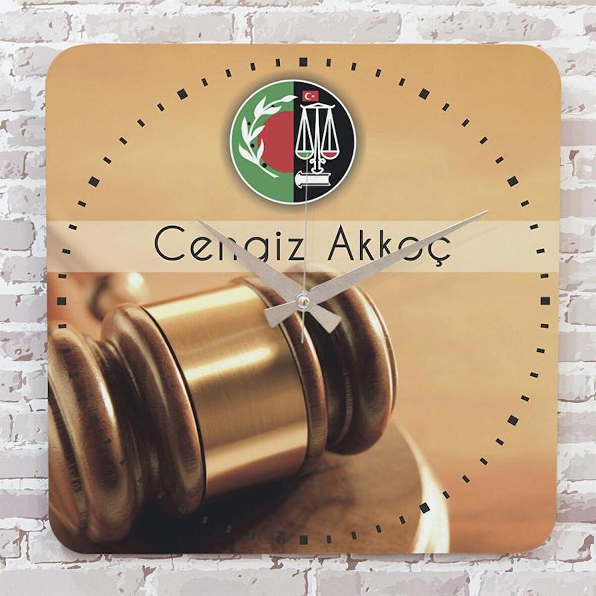 Avukata Hediye Ahşap Saat 33cm KA01-1099