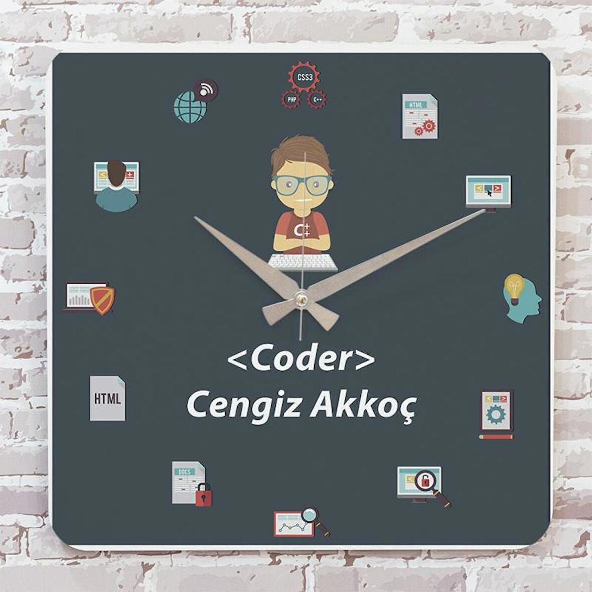 Codera Hediye Ahşap Saat 33cm KA01-1109
