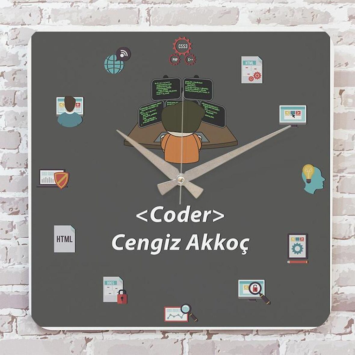 Codera Hediye Ahşap Saat 33cm KA01-1110