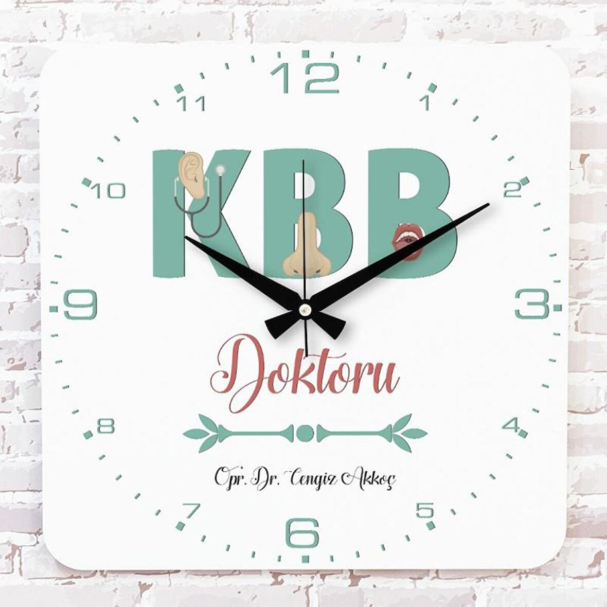 Kulak Burun Boğaz Doktoruna Hediye Ahşap Saat 33cm KA01-1125