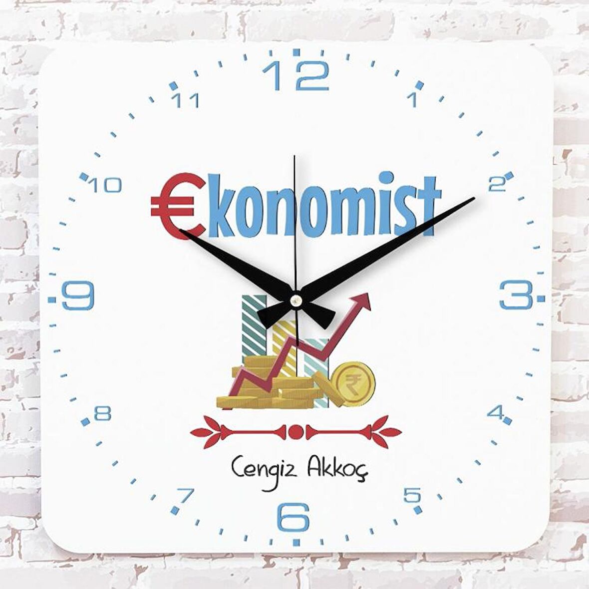 Ekonomiste Hediye Ahşap Saat 33cm KA01-1133