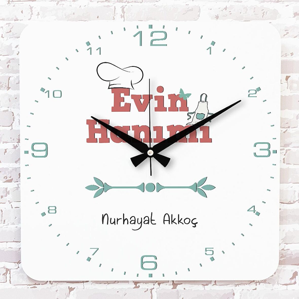 Ev Hanımına Hediye Ahşap Saat 33cm KA01-1138