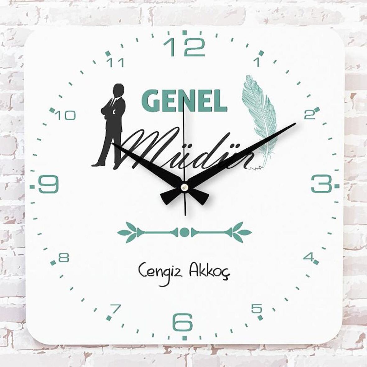 Genel Müdüre Hediye Ahşap Saat 33cm KA01-1148