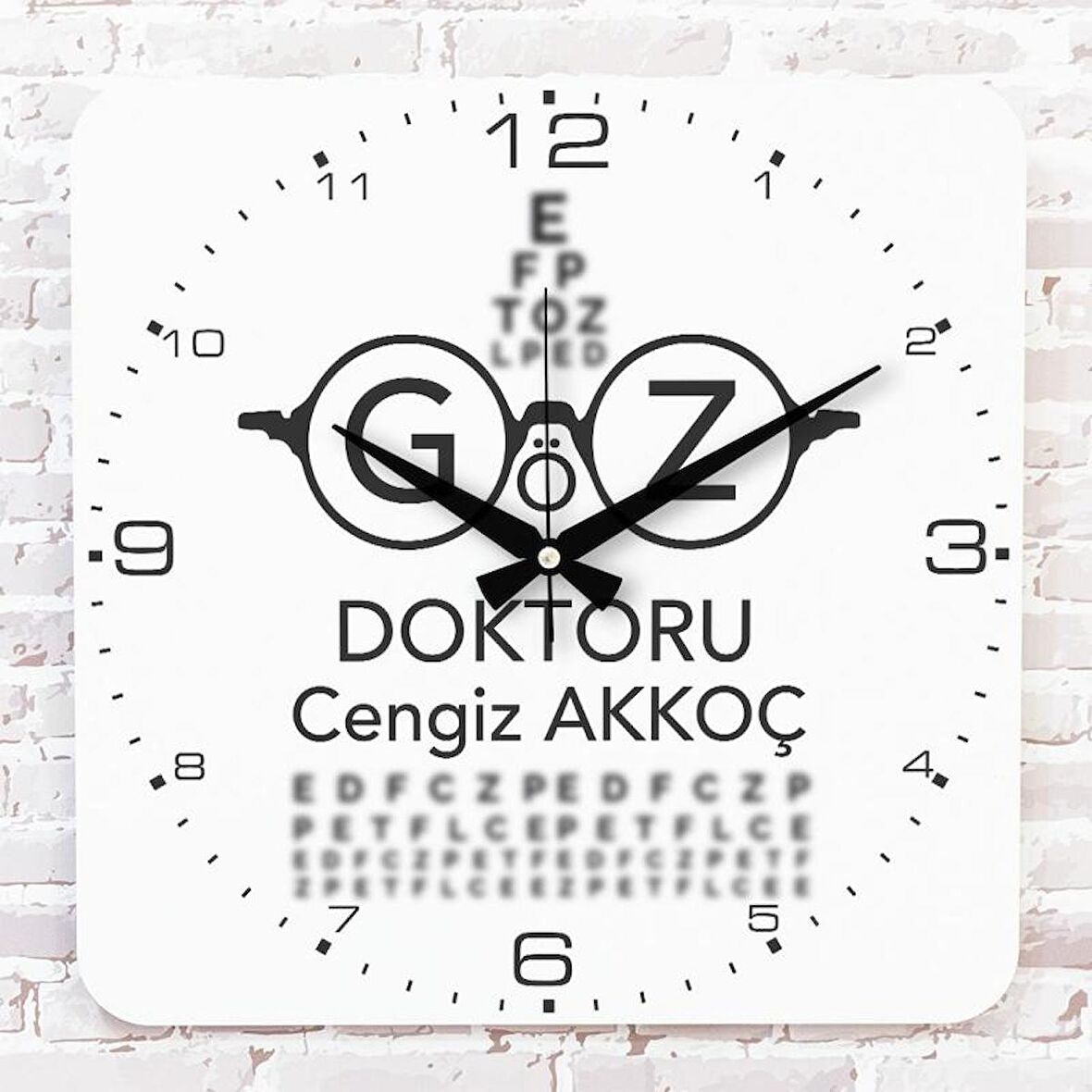 Göz Doktoruna Hediye Ahşap Saat 33cm KA01-1153
