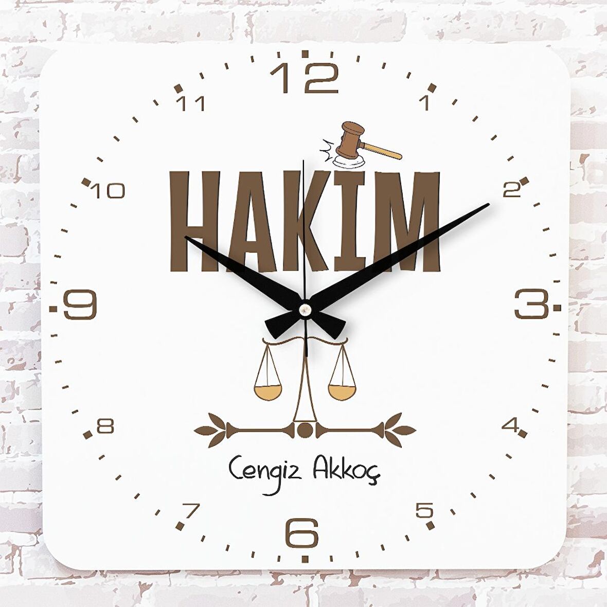 Hakime Hediye Ahşap Saat 33cm KA01-1158