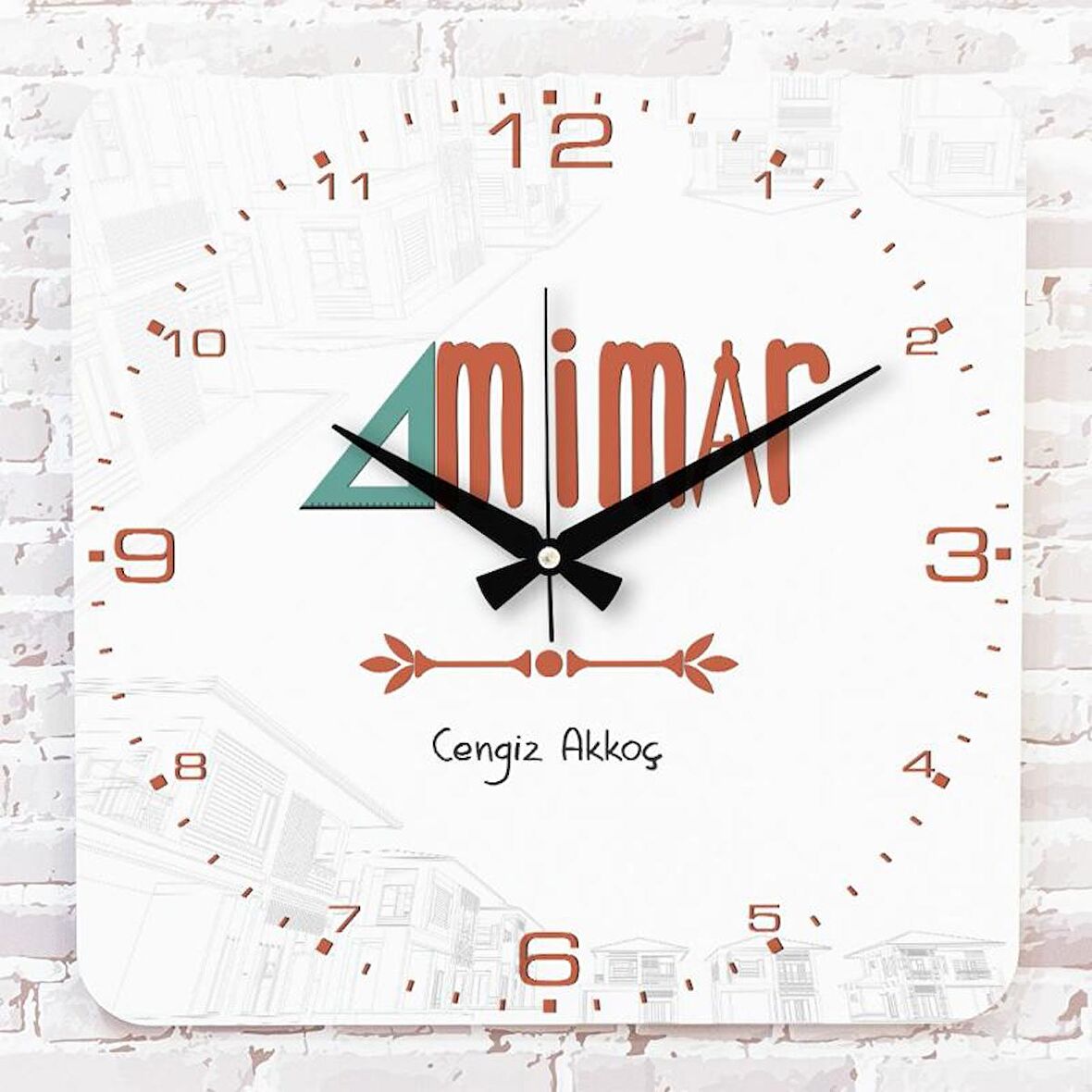 Mimara Hediye Ahşap Saat 33cm KA01-1233