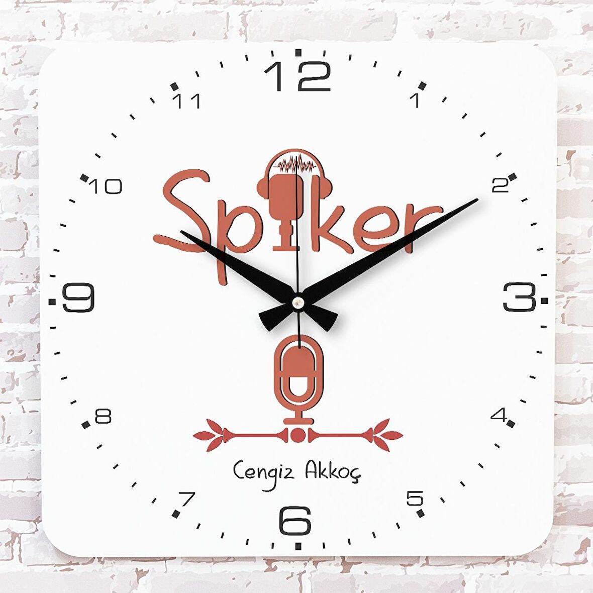 Spikere Hediye Ahşap Saat 33cm KA01-1251