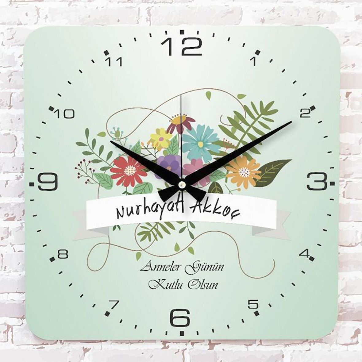 Anneler Günü Hediyesi Ahşap Saat 33cm KA01-1281