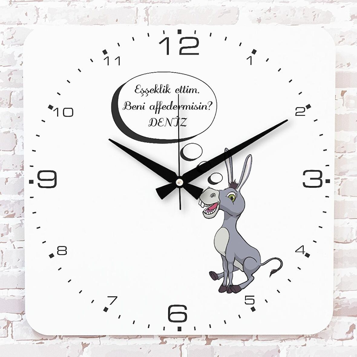 Sevgililer Günü Hediyesi Ahşap Saat 33cm KA01-1351