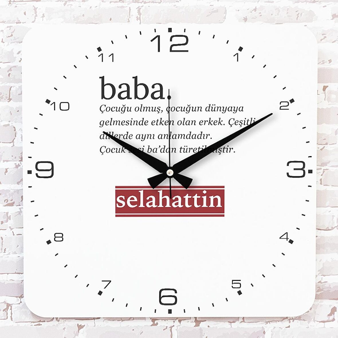 Babaya Hediye Ahşap Saat 33cm KA01-1363