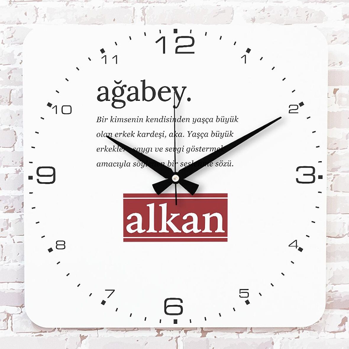 Abiye Hediye Ahşap Saat 33cm KA01-1364