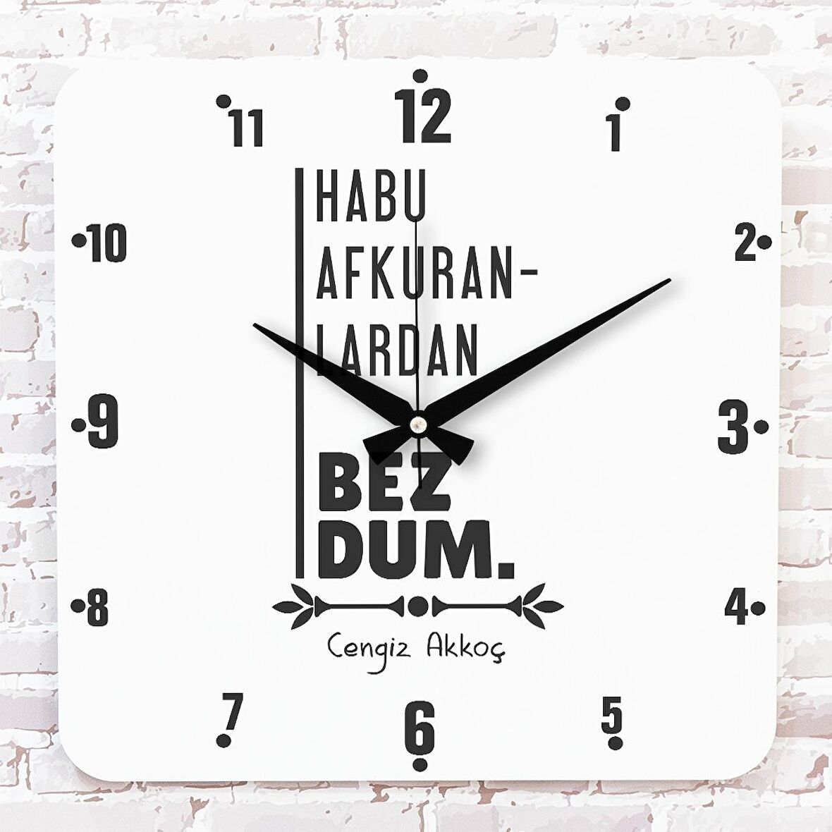 Karadenizliye Hediye Bezdum Tasarımlı Ahşap Saat 33cm KA01-1642