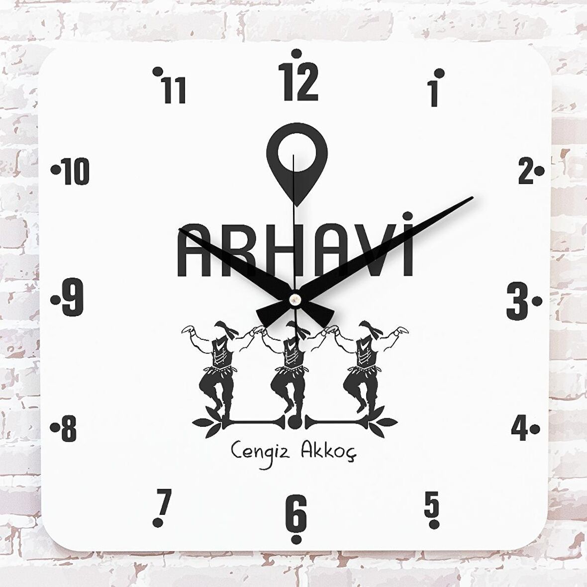 Arhavili’’ye Hediye Ahşap Saat 33cm KA01-1645