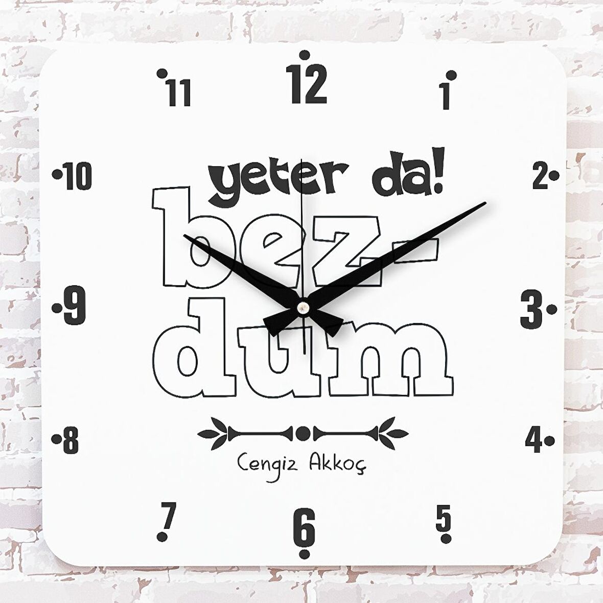 Karadenizliye Hediye Bezdum Tasarımlı Ahşap Saat 33cm KA01-1647