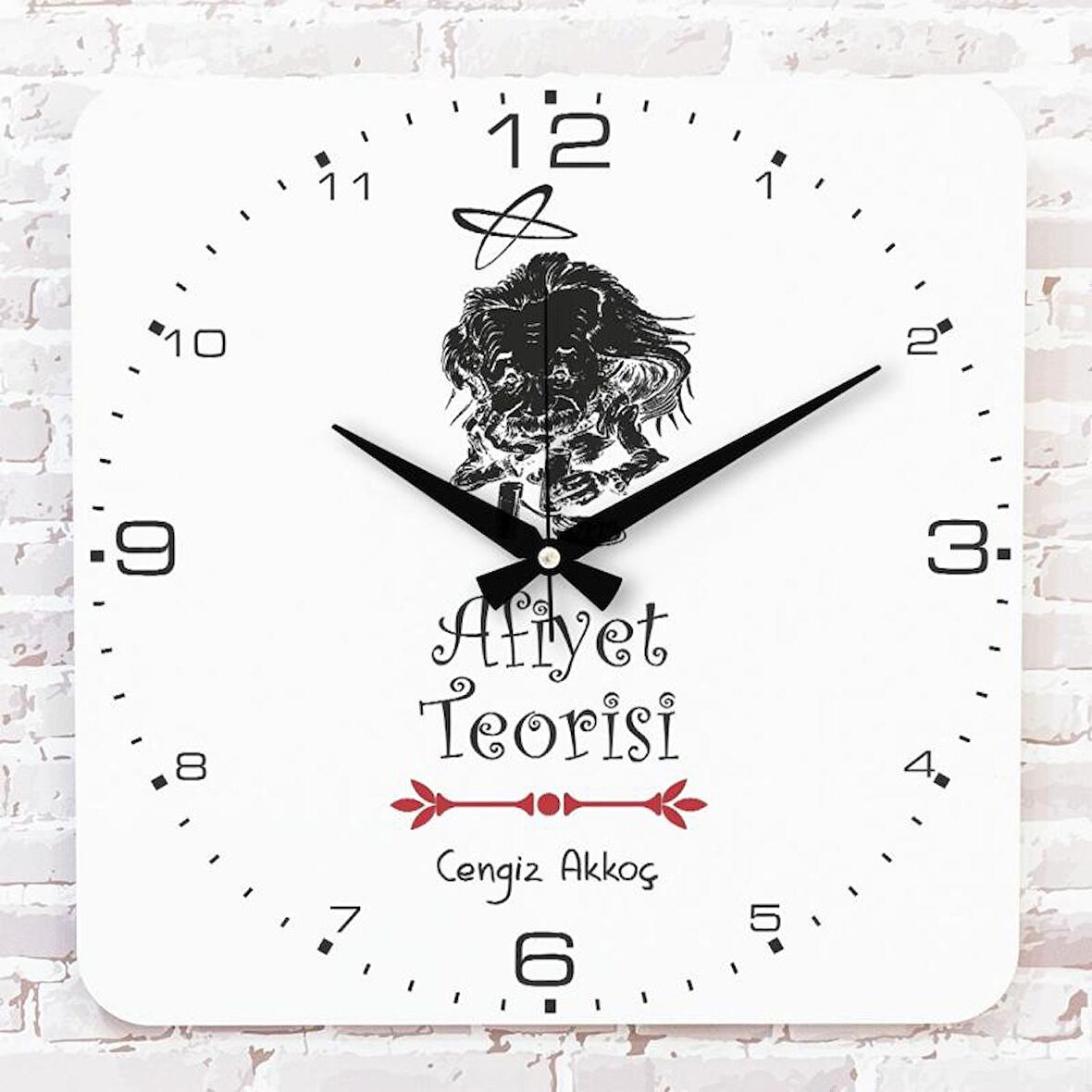 Kişiye Özel Afiyet Teorisi Hediye Ahşap Saat 33cm KA01-1708