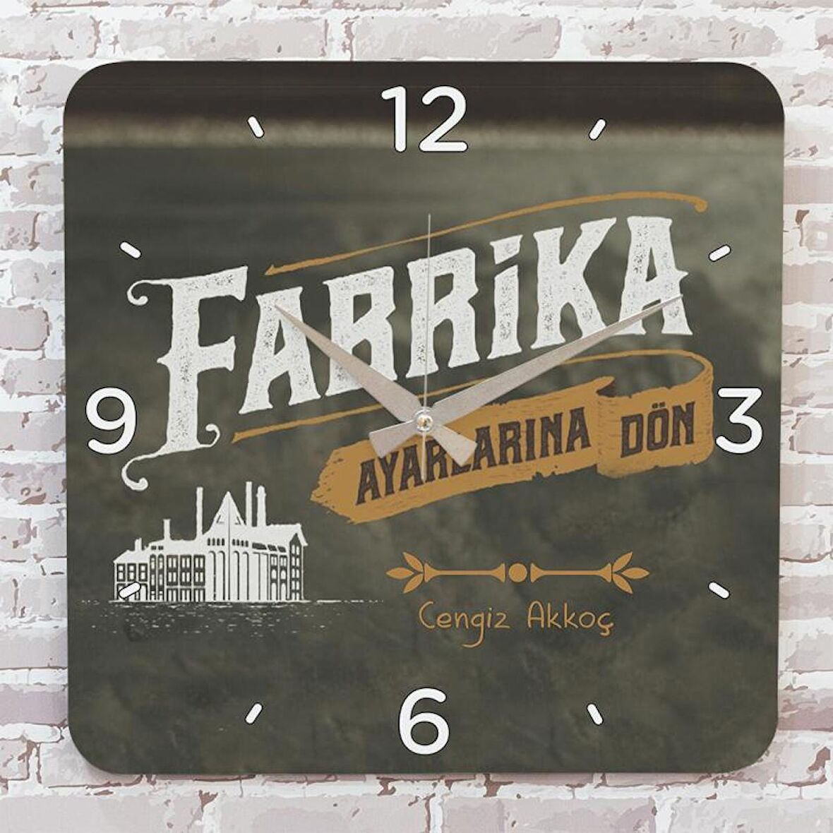 Kişiye Özel Fabrika Ayarlarına Dön Tasarımlı Hediye Ahşap Saat 33cm KA01-1732