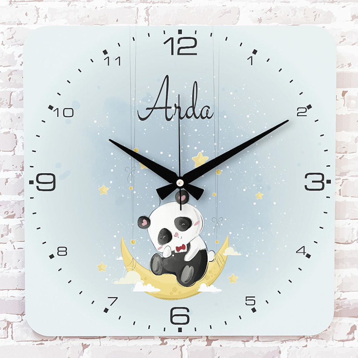 Kişiye Özel Çocuk Odası Hediyesi Ahşap Saat 33cm KA01-1800