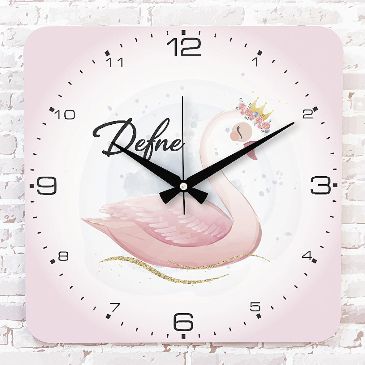 Kişiye Özel Çocuk Odası Hediyesi Ahşap Saat 33cm KA01-1921