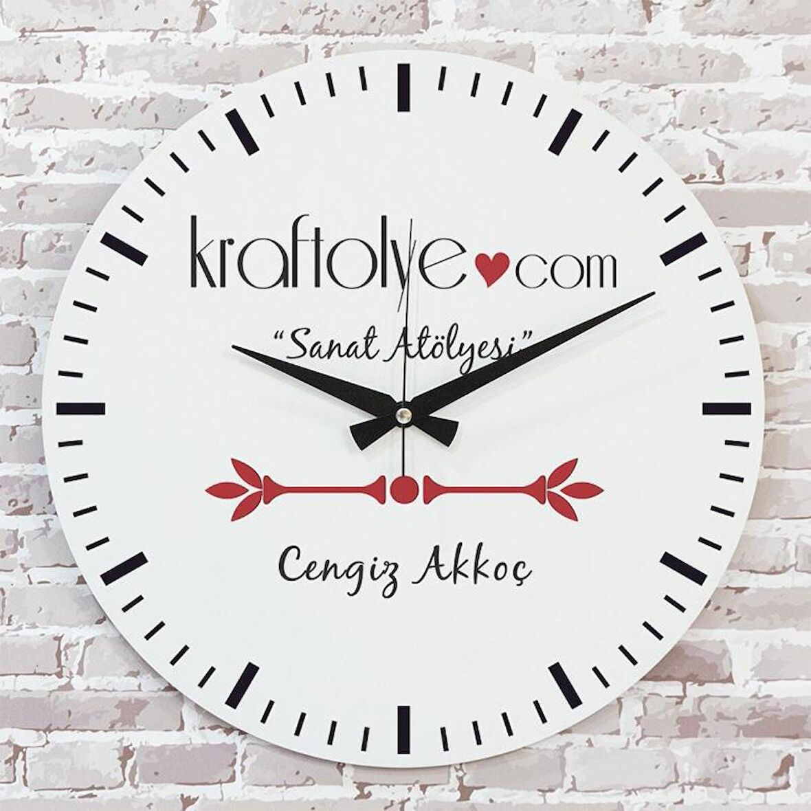 Kurumsal & Toptan Firmalara Hediye Ahşap Saat 33cm  KA02-1005
