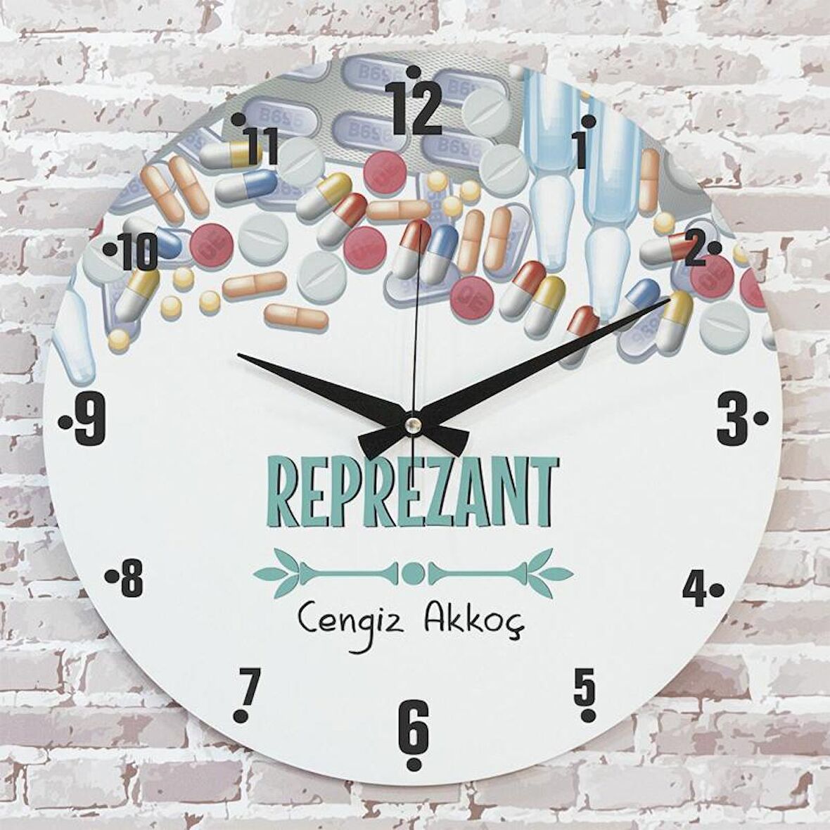 Reprezanta Hediye Ahşap Saat 33cm  KA02-1082