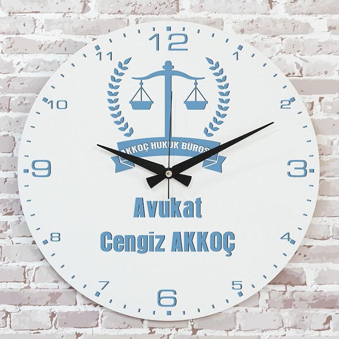 Avukata Hediye Ahşap Saat 33cm  KA02-1097