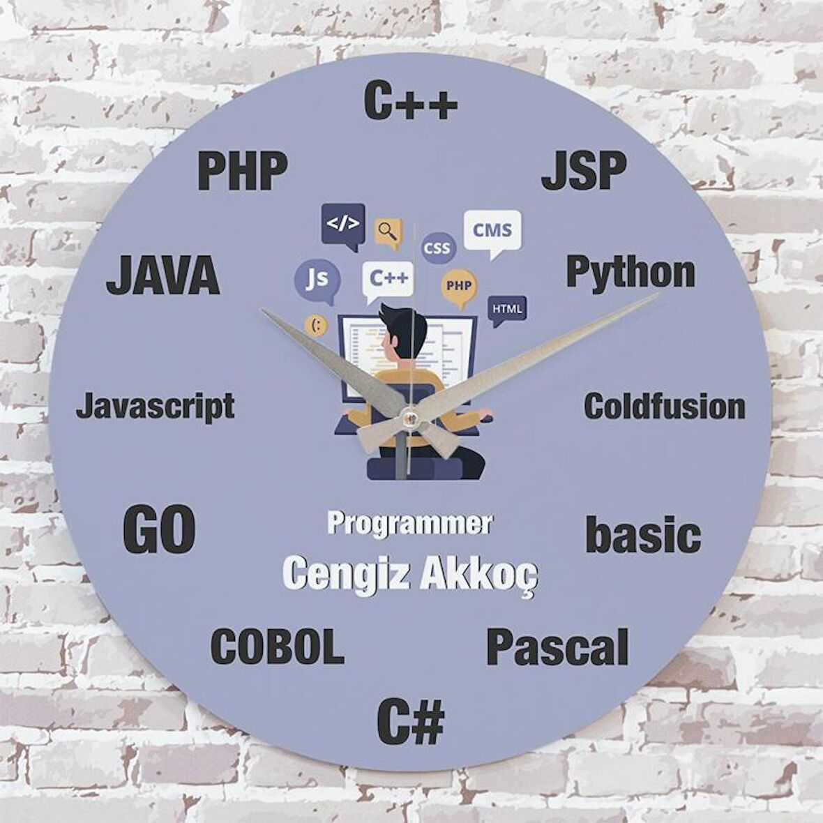 Codera Hediye Ahşap Saat 33cm  KA02-1112
