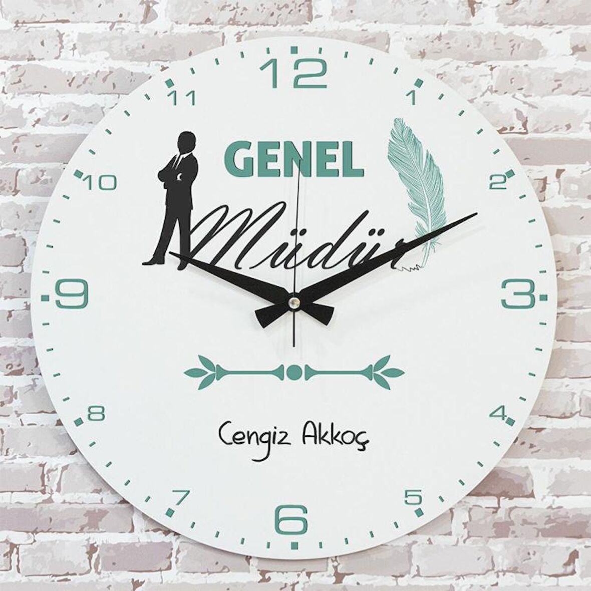 Genel Müdüre Hediye Ahşap Saat 33cm  KA02-1147